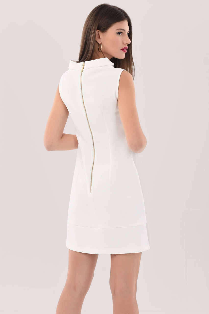 Closet London | Ivory Tunic Mini Dress